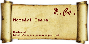 Mocsári Csaba névjegykártya