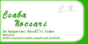 csaba mocsari business card